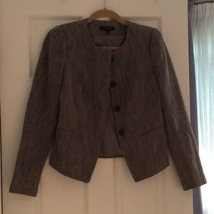 Ann Taylor gray cropped jacket